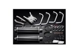 YAMAHA XJR1300 1998-06 SISTEMA DI SCARICO COMPLETO 4-2 SILENZIATORI OVALI IN CARBONIO DA 450 MM