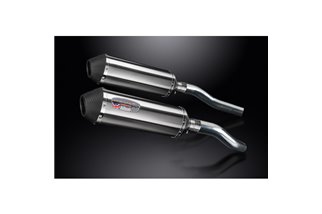 HONDA ST1300 ABS PAN EUROPEAN 02-17 343MM X-OVAL STAINLESS EXHAUST SILENCERS KIT