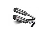 YAMAHA XJR1300 SP 1998-2007 343MM X-OVAL STAINLESS EXHAUST SILENCERS CANS KIT