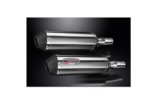 EN500 B/C 1994-2009 / 2* XOVAL 343MM (13.5 INCH) L/H + R/H SILENCERS BRUSH 304 STAINLESS STEEL