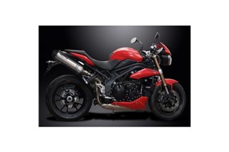 SPEED TRIPLE 1050 2011-2014 / 2* XOVAL 343MM (13.5 INCH) L/H + R/H SILENCERS BRUSH 304 STAINLESS STE