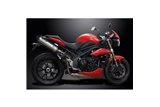 SPEED TRIPLE 1050 2011-2014 / 2* XOVAL 343MM (13.5 INCH) L/H + R/H SILENCERS BRUSH 304 STAINLESS STE