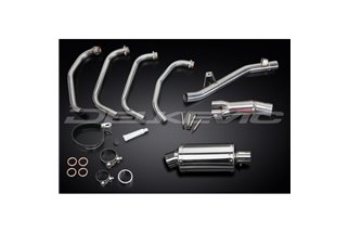 SUZUKI GSX750 98-02 FULL EXHAUST SYSTEM 225MM STAINLESS OVAL SILENCER