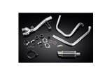 HONDA NT650V DEAUVILLE 98-05 200MM CARBONIO SILENZIATORE TONDO SISTEMA DI SCARICO COMPLETO