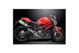 DUCATI MONSTER 696 2008-2014 343MM X-OVAL KIT SCARICO SILENZIATORE TITANIO BSAU