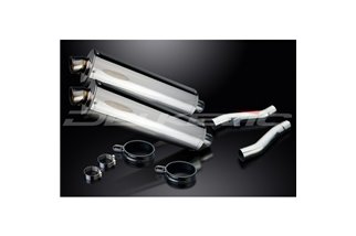 KAWASAKI ZZR400 ZZR600 1990-2009 450MM OVAL STAINLESS BSAU SILENCER EXHAUST KIT