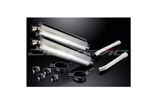 HONDA CBR1100XX BLACKBIRD 96-09 450MM OVAL STAINLESS BSAU SILENCER EXHAUST KIT