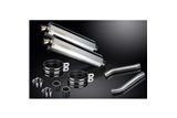 SUZUKI DL1000 V-STROM 2002-2013 450MM OVAL STAINLESS BSAU SILENCER EXHAUST KIT