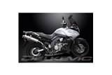 SUZUKI DL1000 V-STROM 2002-2013 KIT SCARICO SILENZIATORE BSAU IN ACCIAIO OVALE DA 450 MM