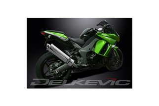 KAWASAKI Z1000SX ABS 2010-2019 KIT SCARICO SILENZIATORE BSAU IN ACCIAIO OVALE DA 450 MM