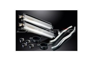 KAWASAKI ZZR1400 NINJA 2006-2007 KIT SCARICO SILENZIATORE BSAU OVALE IN ACCIAIO INOX 450MM