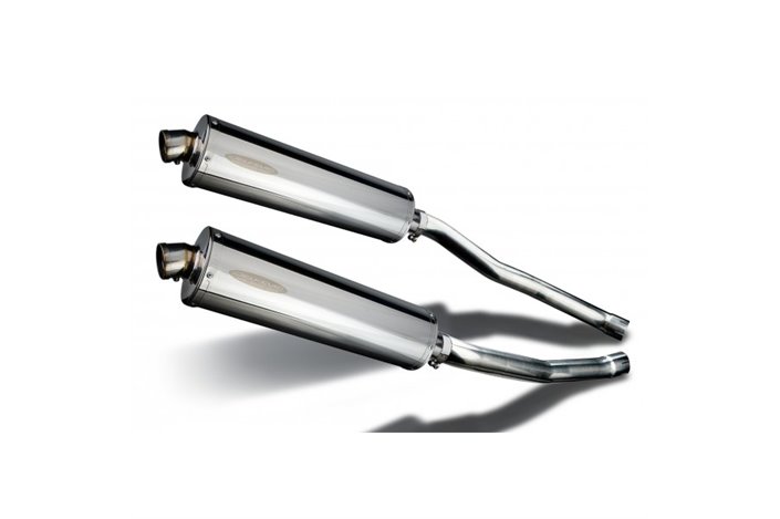 KAWASAKI ZZR1400 NINJA 2008-2011 450MM OVAL STAINLESS BSAU SILENCER EXHAUST KIT