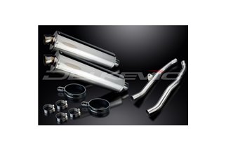 KAWASAKI ZZR1400 NINJA 2008-2011 KIT SCARICO SILENZIATORE BSAU IN ACCIAIO OVALE DA 450 MM