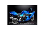 KAWASAKI ZZR1400 NINJA 2008-2011 KIT SCARICO SILENZIATORE BSAU IN ACCIAIO OVALE DA 450 MM