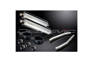 SUZUKI GSX1300R HAYABUSA 2008-2020 450MM OVAL STAINLESS SILENCER EXHAUST KIT