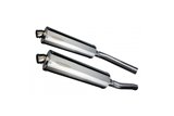 KAWASAKI KLV1000 04-05 450MM OVAL STAINLESS BSAU SILENCER EXHAUST KIT