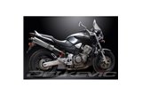 KIT SCARICO SILENZIATORE BSAU OVALE IN ACCIAIO INOX HONDA CB900F HORNET 01-09 HI LEV 450MM