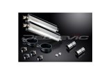 KAWASAKI EN500C 1996-2009 KIT SCARICO SILENZIATORE BSAU IN ACCIAIO OVALE DA 450 MM