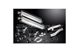 KAWASAKI ZR1100A ZEPHYR 92-95 450MM OVAL STAINLESS BSAU SILENCER EXHAUST KIT