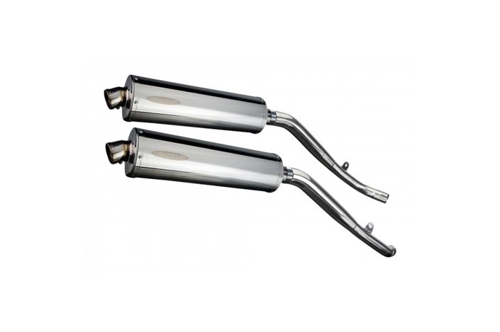 HONDA XL1000 V VARADERO 1999-14 450MM OVAL STAINLESS BSAU SILENCER EXHAUST KIT