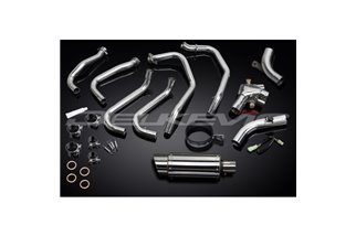 HONDA VFR800FI 98-01 SISTEMA DI SCARICO COMPLETO SILENZIATORE TONDO INOX DA 200 MM