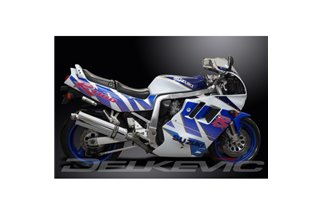 SUZUKI GSXR1100 KLMN 1989-93 450MM OVALE INOX BSAU SILENZIATORE SCARICO KIT