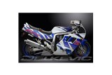 SUZUKI GSXR1100 KLMN 1989-93 450MM OVALE INOX BSAU SILENZIATORE SCARICO KIT