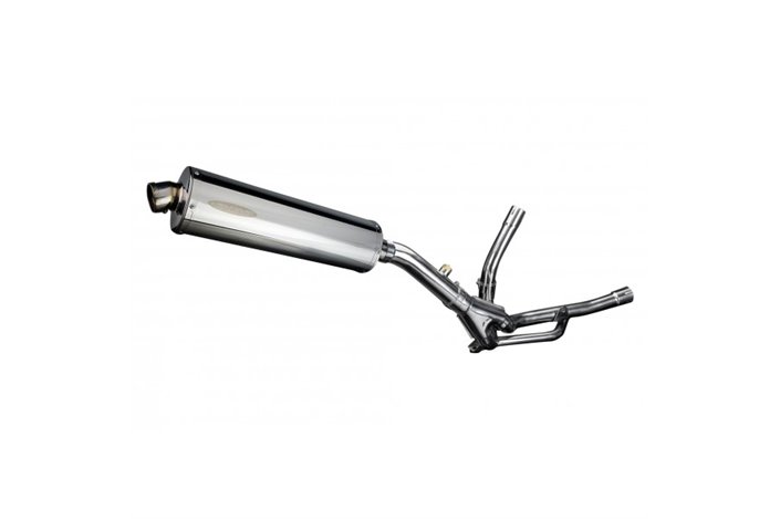 SUZUKI DL650 V-STROM 2004-2011 450MM OVAL STAINLESS BSAU SILENCER EXHAUST KIT