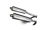 KAWASAKI Z1000 2007-2009 450MM OVAL STAINLESS BSAU SILENCER EXHAUST KIT