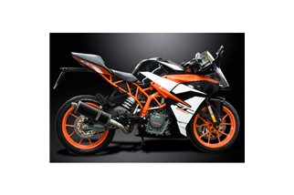 KTM RC390 390 DUKE 17-20 DECAT 350MM OVALE CARBONIO BSAU KIT SCARICO SILENZIATORE