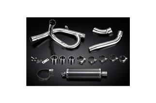 SUZUKI DL1000 V-STROM 14-20 DECAT 350MM OVAL CARBON BSAU SILENCER EXHAUST KIT