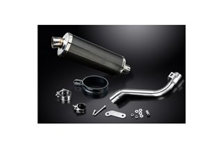 HONDA CRF250L 2017-2020 350MM OVAL CARBON BSAU SILENCER EXHAUST KIT