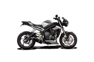 TRIUMPH STREET TRIPLE 765RS 2017-22 SILENZIATORE OVALE IN FIBRA DI CARBONIO DA 350 MM