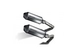 APRILIA RSV1000 R FACTORY 04-10 260MM X-OVAL TITANIUM BSAU SILENCER EXHAUST KIT