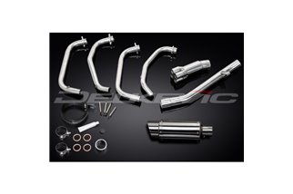 SUZUKI GSX750F SPORTS 98-06 SISTEMA DI SCARICO COMPLETO SILENZIATORE TONDO INOX DA 200 MM