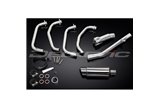 SUZUKI GSX750F SPORTS 98-06 FULL EXHAUST SYSTEM 200MM STAINLESS ROUND SILENCER