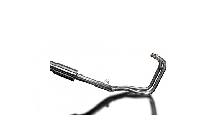 KAWASAKI ER5 1996-07 FULL EXHAUST SYSTEM 200MM STAINLESS ROUND SILENCER