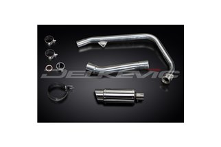 SISTEMA DI SCARICO COMPLETO HONDA CBR250R 2011-2013 SILENZIATORE TONDO INOX DA 200 MM