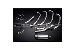 SISTEMA DI SCARICO COMPLETO HONDA CBR600F 1987-1990 SILENZIATORE TONDO INOX DA 200 MM