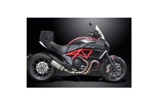 DUCATI DIAVEL 2011-2018 260MM X-OVAL KIT SCARICO SILENZIATORE TITANIO BSAU