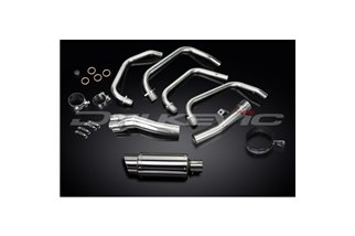 KAWASAKI ZR7S FULL EXHAUST SYSTEM 200MM STAINLESS ROUND SILENCER