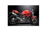 DUCATI MONSTER 696 2008-2014 260MM X-OVAL KIT SCARICO SILENZIATORE TITANIO BSAU