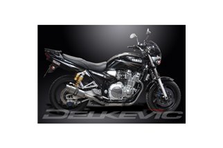 XJR1300 2004-2006 / MINI 200MM (8 POLLICI) SILENZIATORE TONDO 4-2 SISTEMA COMPLETO ACCIAIO INOSSIDABILE 304