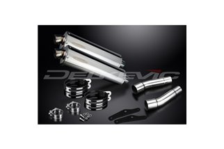 DUCATI MONSTER 620-695-800 02-08 450MM OVAL STAINLESS BSAU SILENCER EXHAUST KIT