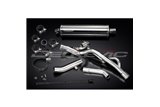 SUZUKI DL650 V-STROM ABS 2012-16 KIT SCARICO SILENZIATORE BSAU IN ACCIAIO OVALE DA 450 MM