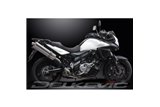 SUZUKI DL650 V-STROM ABS 2012-16 KIT SCARICO SILENZIATORE BSAU IN ACCIAIO OVALE DA 450 MM