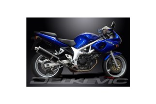 SUZUKI SV400 SV650 1998-2002 KIT SCARICO SILENZIATORE BSAU CARBONIO OVALE DA 450 MM