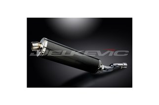 GSXR1000 K7-K8 2007-2008 / DE-CAT OVAL 450MM (18 INCH) CARBON FIBRE SILENCER