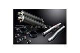 TRIUMPH TRIDENT 750 900 1991-93 450MM OVAL CARBON BSAU SILENCER EXHAUST KIT