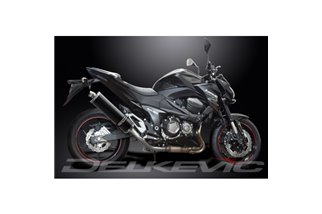 KAWASAKI Z800 2013-2016 450MM OVAL CARBON BSAU SILENCER EXHAUST KIT